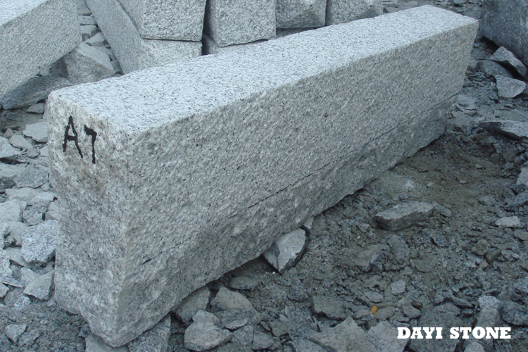 German Kerbstone A7 Top and front edge fine picked others natural split 90~110x12x25cm - Dayi Stone